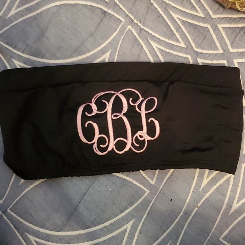 Monogrammed Tube Bathing Suit Top
